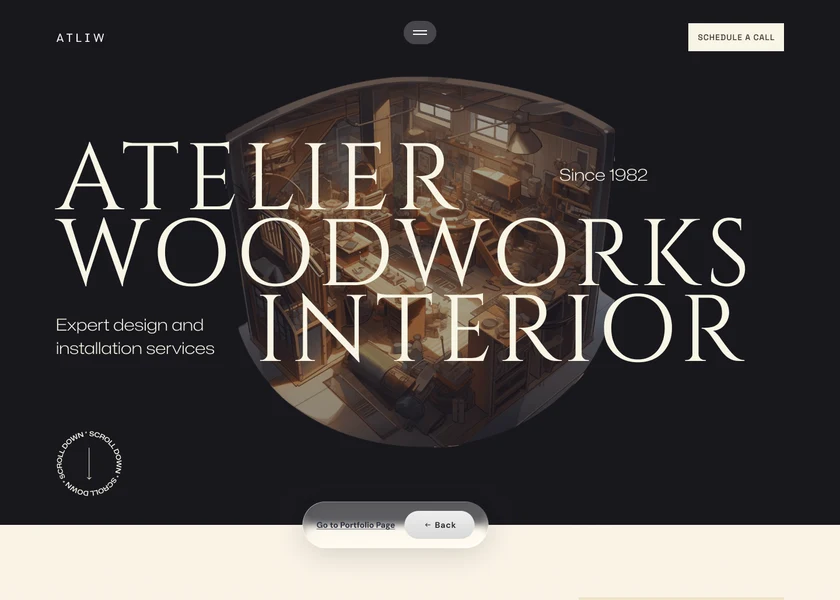 Atelier Woodworks website design