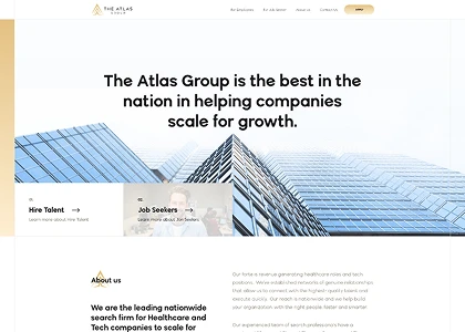 The Atlas Group website design