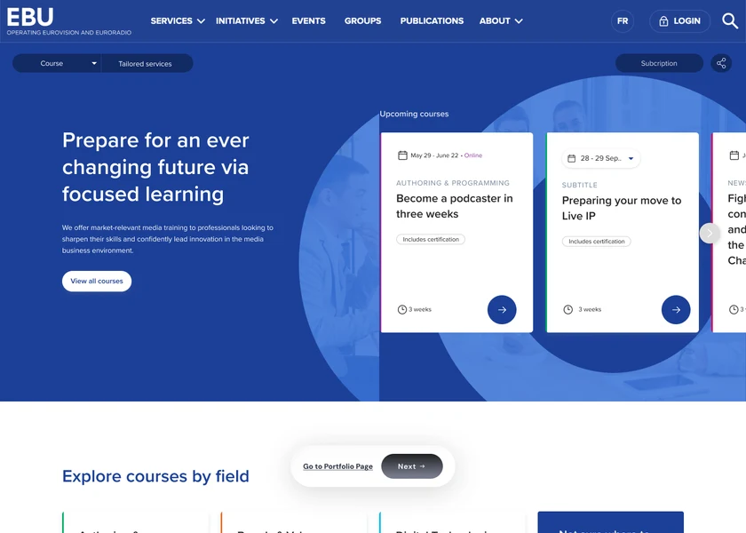 EBU website design